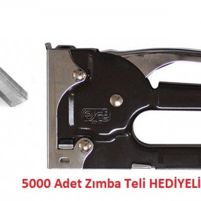 Zımba Tabancası Siyah - Metal ( 5.000 pcs Zımba Teli Hediye )